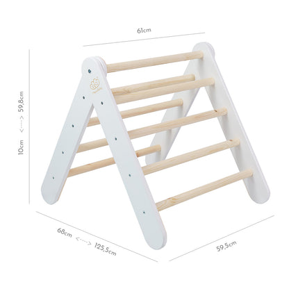 Ladder With a Slide-Climbing Wall - White