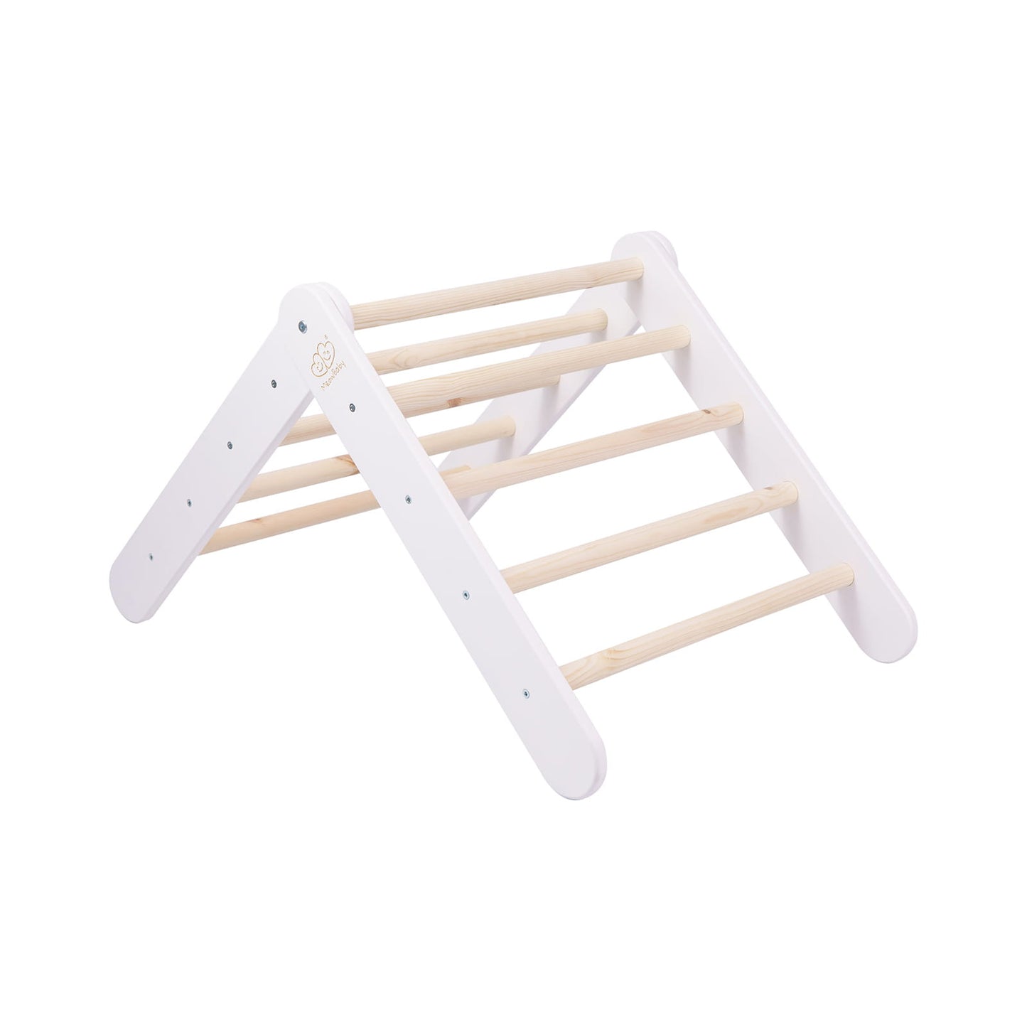 Ladder With a Slide-Climbing Wall - White