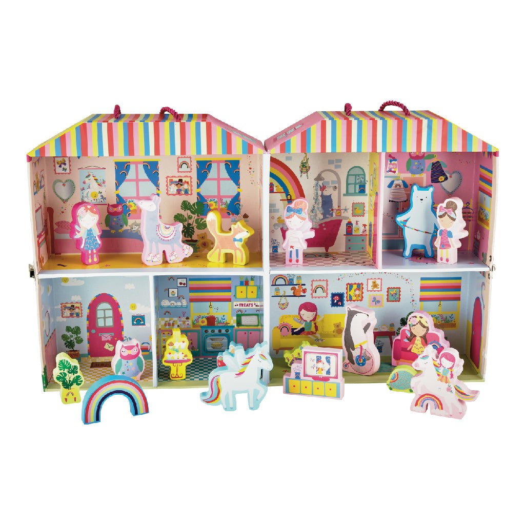 Playbox with Wooden Pieces - Rainbow Fairy