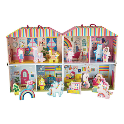 Playbox with Wooden Pieces - Rainbow Fairy