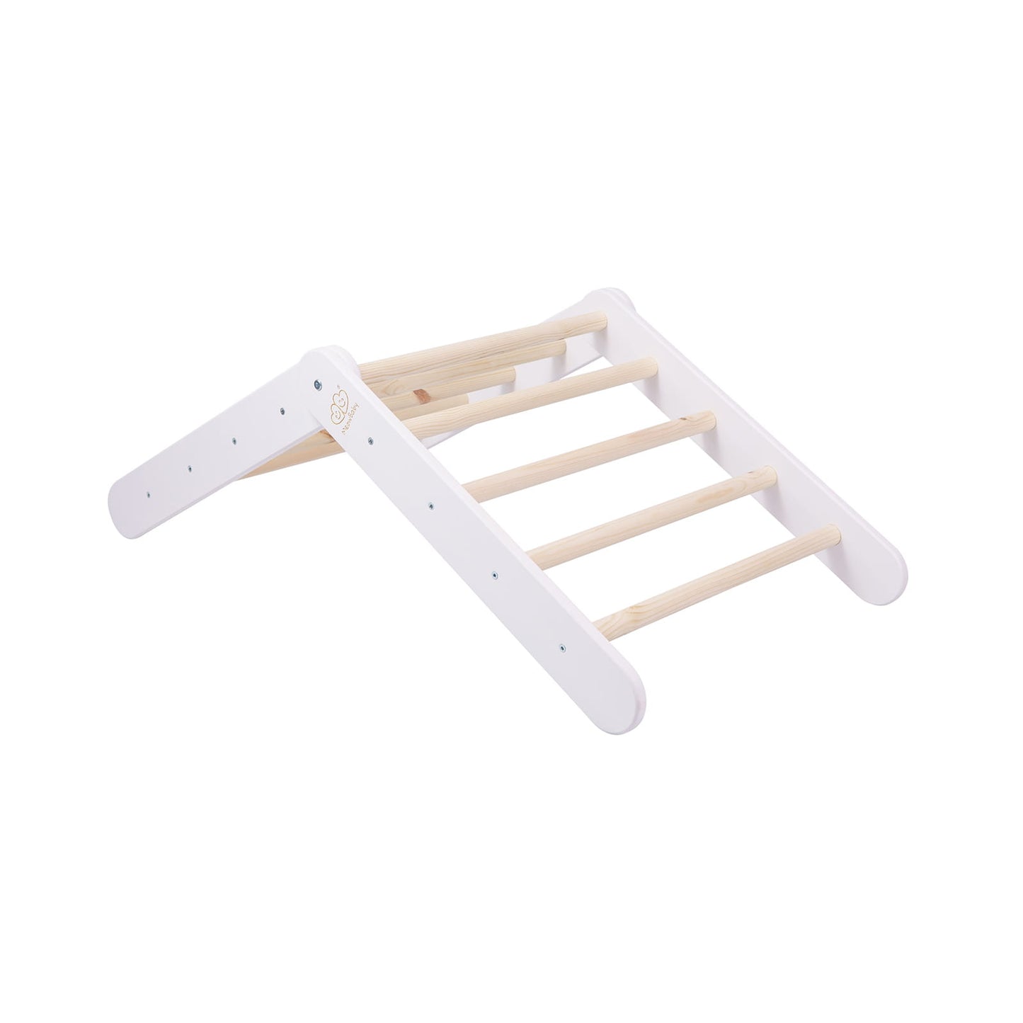 Ladder With a Slide-Climbing Wall - White