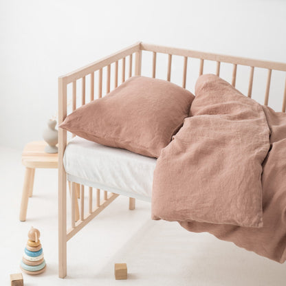 Linen Duvet Cover Set for Kids - Cafe Creme