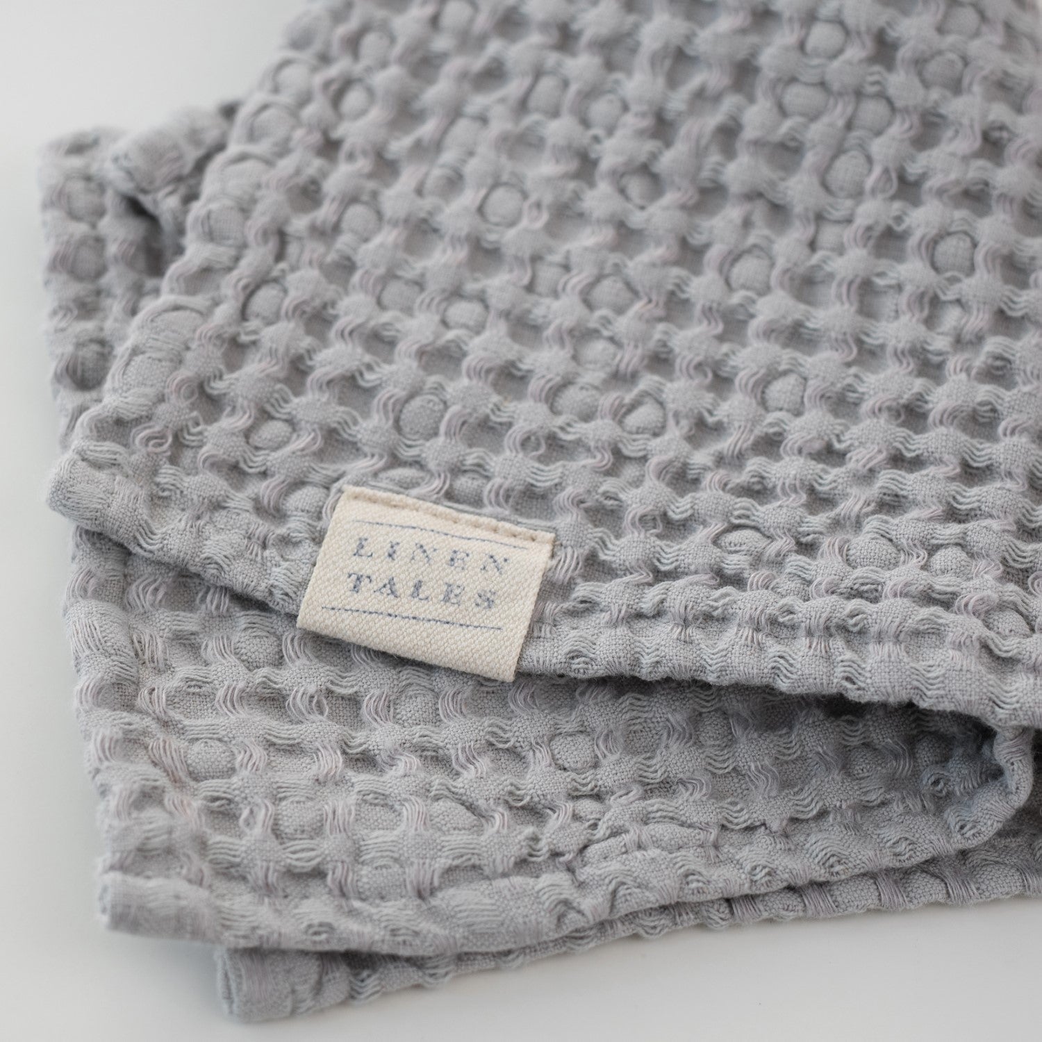 Honeycomb Waffle Towel - Dark Grey and Light Grey