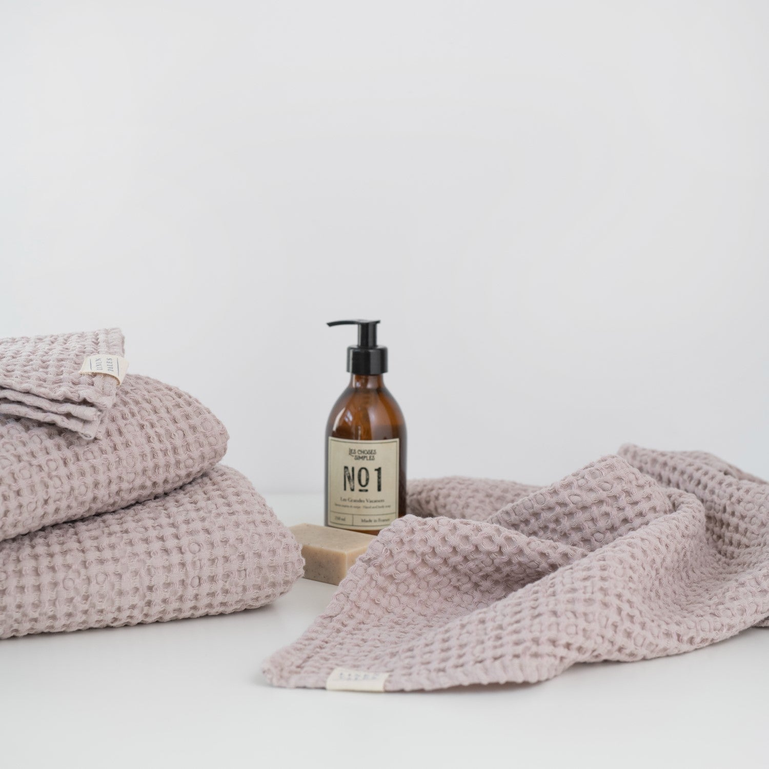 Honeycomb Waffle Towel - Powder