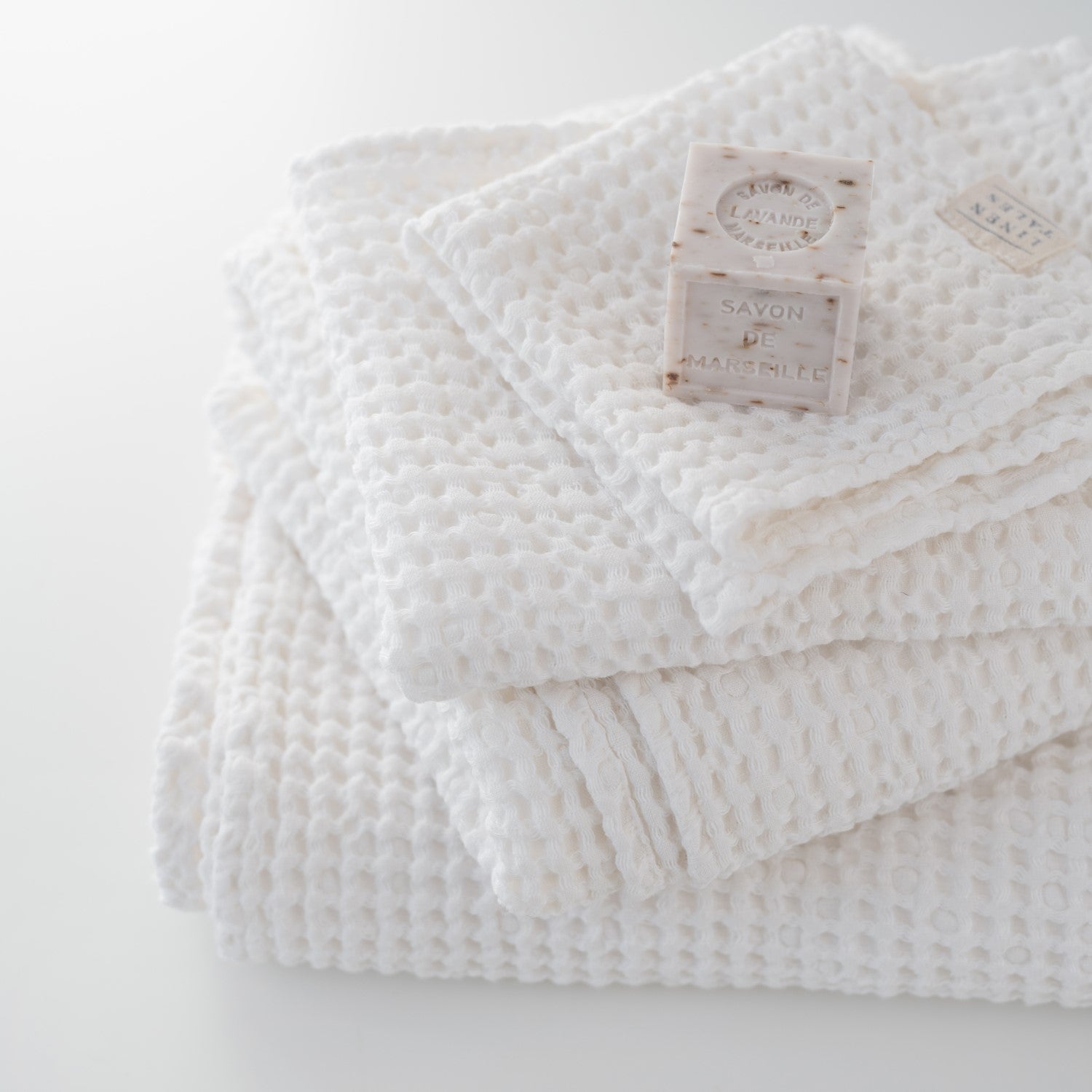 Honeycomb Waffle Towel - White