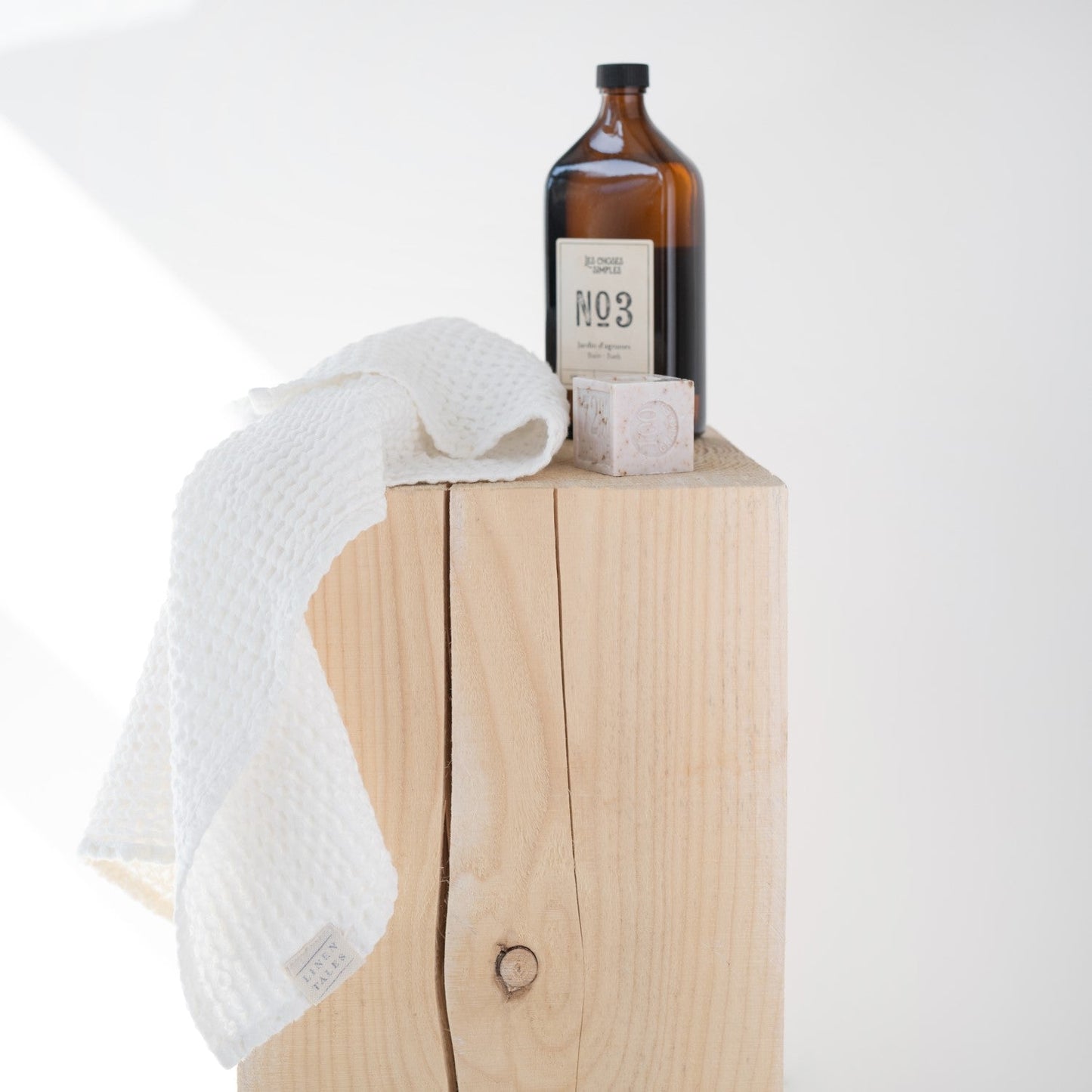 Honeycomb Waffle Towel - White