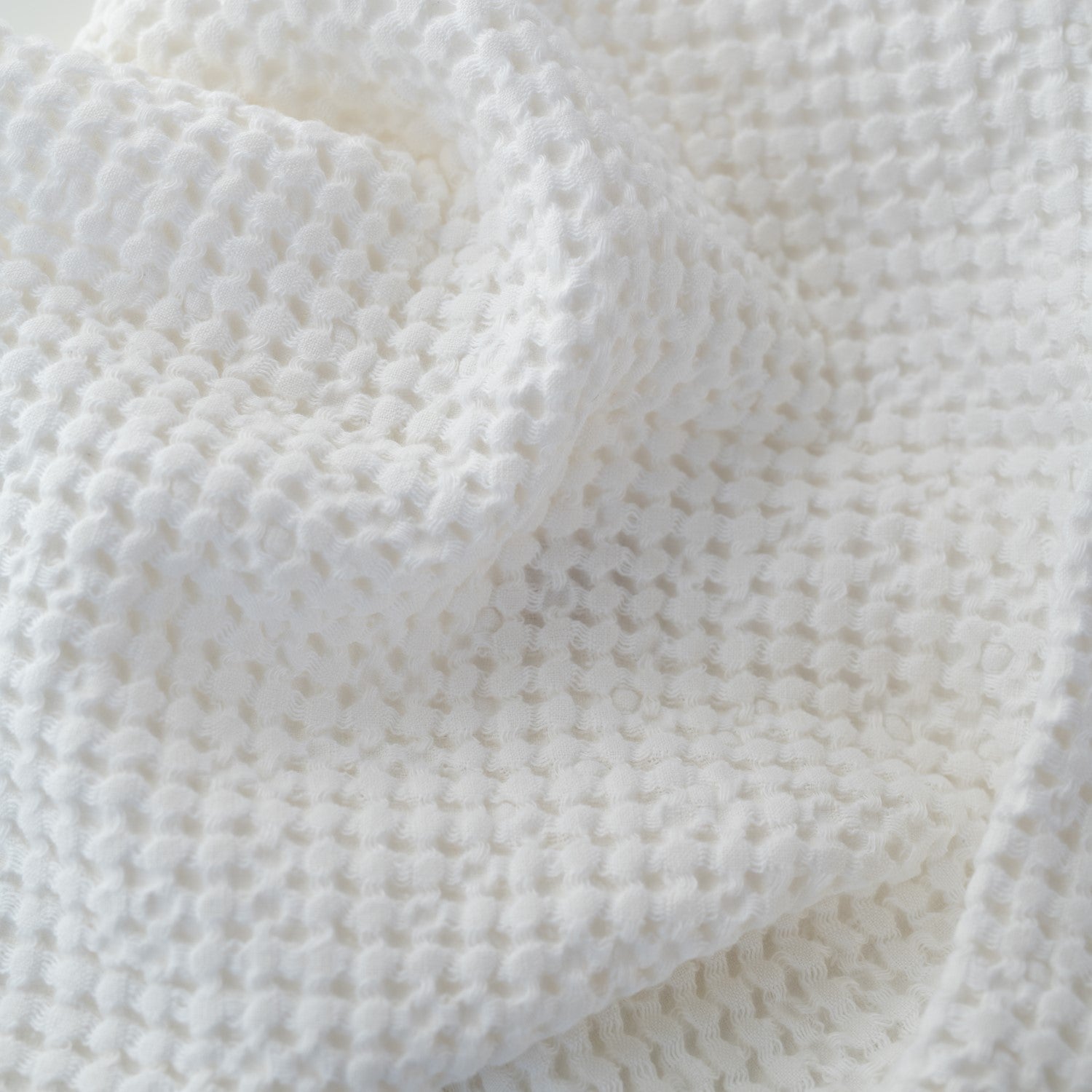 Honeycomb Waffle Towel - White