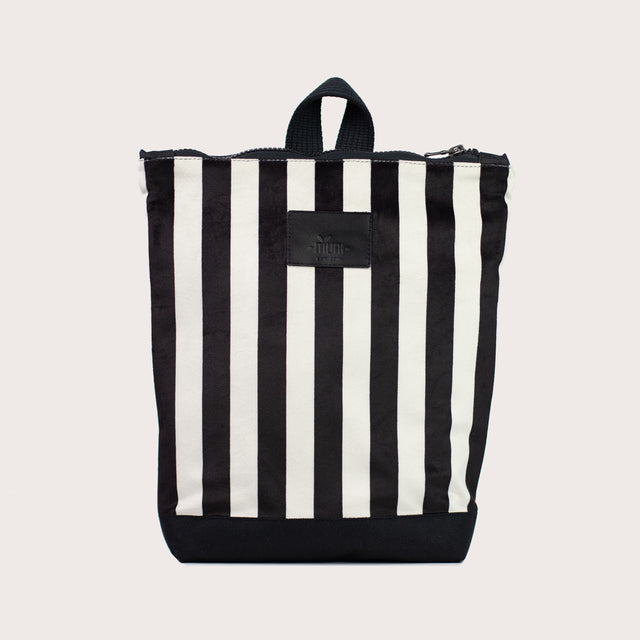 Kids backpack - Striped black and white