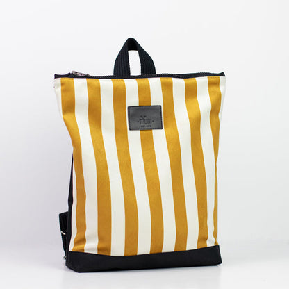 Kids backpack - Striped yellow and white