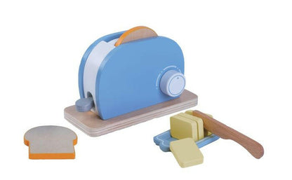 Kleines Toaster-Set aus Holz