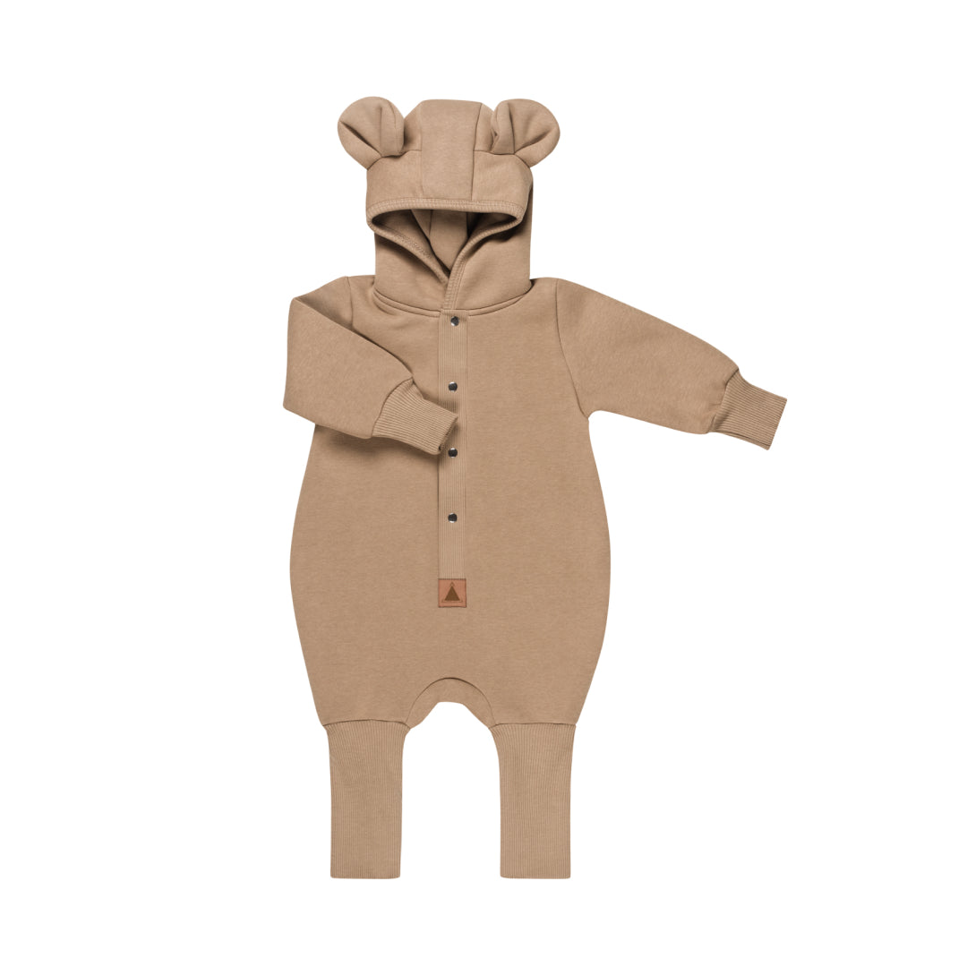 Eared Jumpsuit for Babies and Kids - Cacao